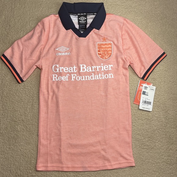 Umbro Men's Coral Studios Great Barrier‎ Reef Foundation Soccer Jersey Size XS - Picture 1 of 5